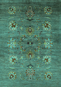 Oriental Turquoise Industrial Rug, urb1979turq