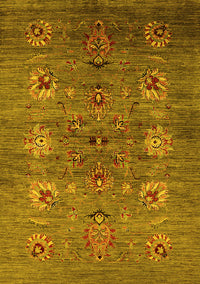 Oriental Yellow Industrial Rug, urb1979yw