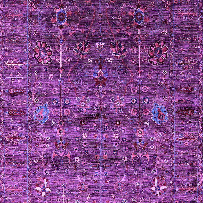 Machine Washable Oriental Purple Industrial Area Rugs, wshurb1980pur