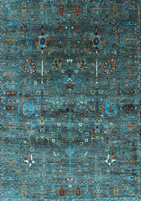 Oriental Light Blue Industrial Rug, urb1980lblu