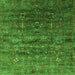 Square Oriental Green Industrial Rug, urb1980grn