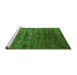 Sideview of Machine Washable Oriental Green Industrial Area Rugs, wshurb1980grn