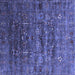 Square Oriental Blue Industrial Rug, urb1980blu