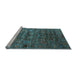 Sideview of Machine Washable Oriental Light Blue Industrial Rug, wshurb1980lblu