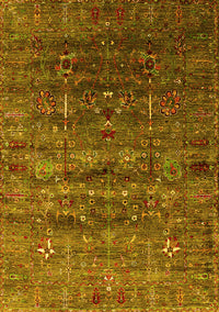 Oriental Yellow Industrial Rug, urb1980yw