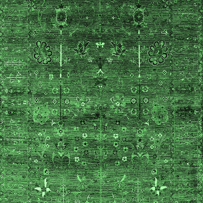 Oriental Emerald Green Industrial Rug, urb1980emgrn
