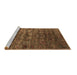 Sideview of Machine Washable Oriental Brown Industrial Rug, wshurb1980brn