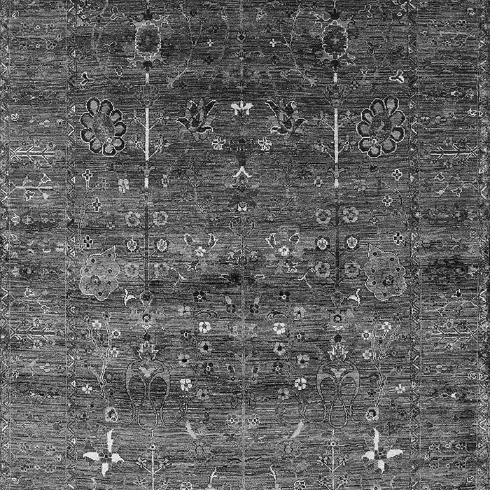 Machine Washable Oriental Gray Industrial Rug, wshurb1980gry