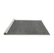 Sideview of Machine Washable Oriental Gray Industrial Rug, wshurb1981gry