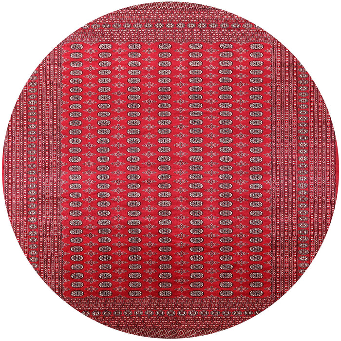 Round Mid-Century Modern Red Oriental Rug, urb1981
