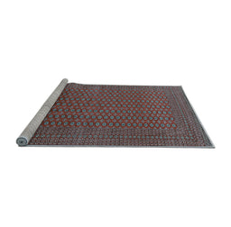 Sideview of Machine Washable Oriental Light Blue Industrial Rug, wshurb1981lblu