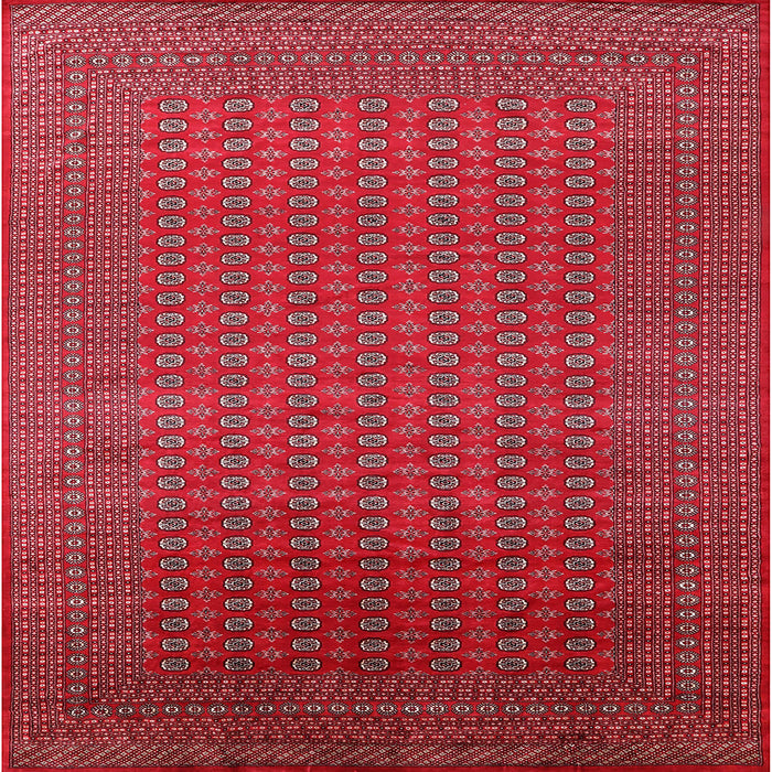 Square Mid-Century Modern Red Oriental Rug, urb1981