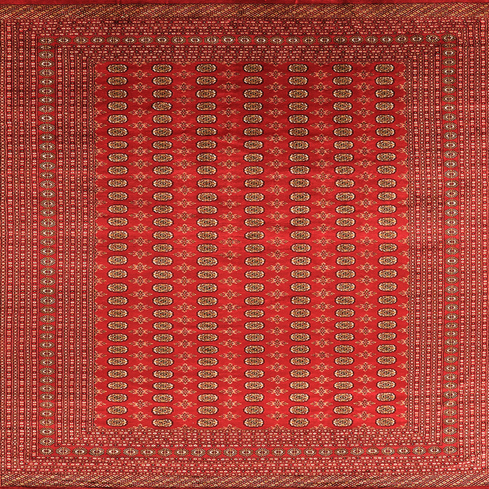 Square Machine Washable Oriental Orange Industrial Area Rugs, wshurb1981org