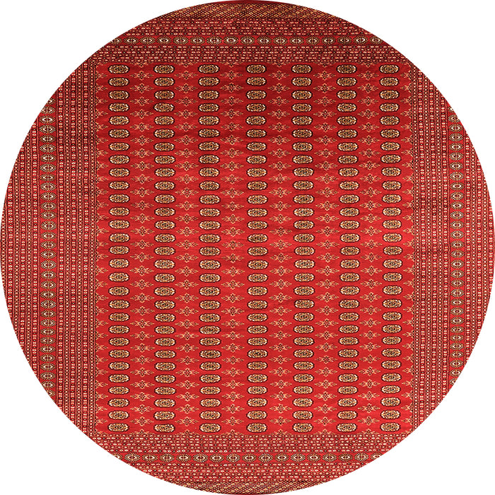 Round Machine Washable Oriental Orange Industrial Area Rugs, wshurb1981org