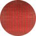 Round Machine Washable Oriental Orange Industrial Area Rugs, wshurb1981org