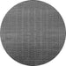 Round Oriental Gray Industrial Rug, urb1981gry