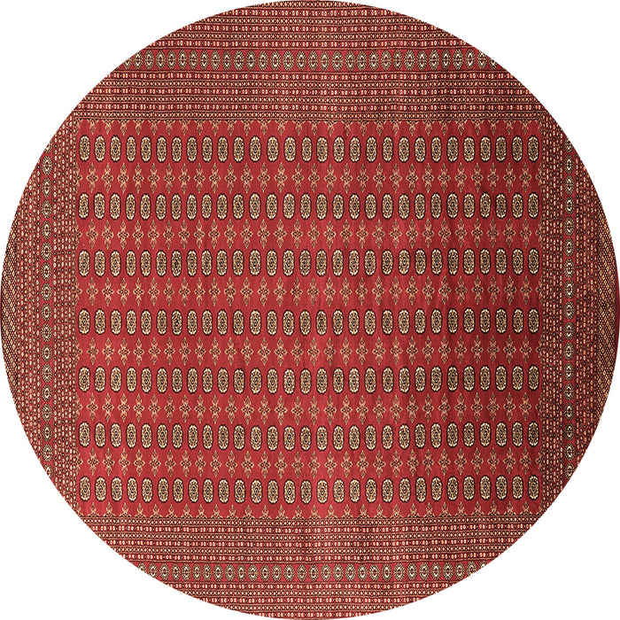 Round Machine Washable Oriental Brown Industrial Rug, wshurb1981brn