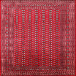Square Machine Washable Industrial Modern Red Rug, wshurb1981
