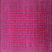 Square Oriental Pink Industrial Rug, urb1981pnk