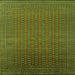 Square Oriental Green Industrial Rug, urb1981grn