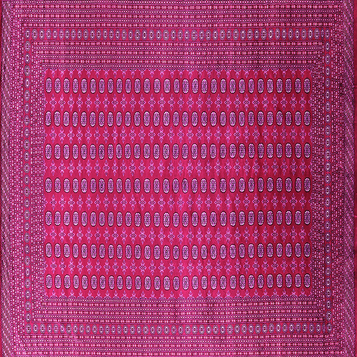 Square Machine Washable Oriental Pink Industrial Rug, wshurb1981pnk