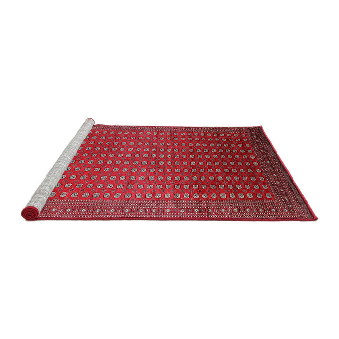 Sideview of Machine Washable Industrial Modern Red Rug, wshurb1982