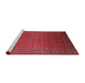 Sideview of Machine Washable Industrial Modern Red Rug, wshurb1982