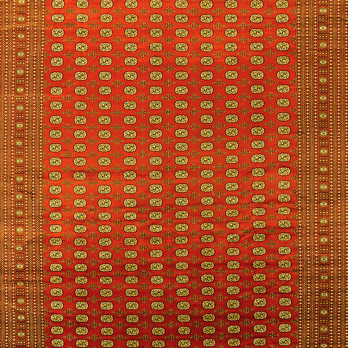 Machine Washable Oriental Yellow Industrial Rug, wshurb1982yw