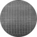 Round Oriental Gray Industrial Rug, urb1982gry