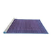 Sideview of Machine Washable Oriental Blue Industrial Rug, wshurb1982blu