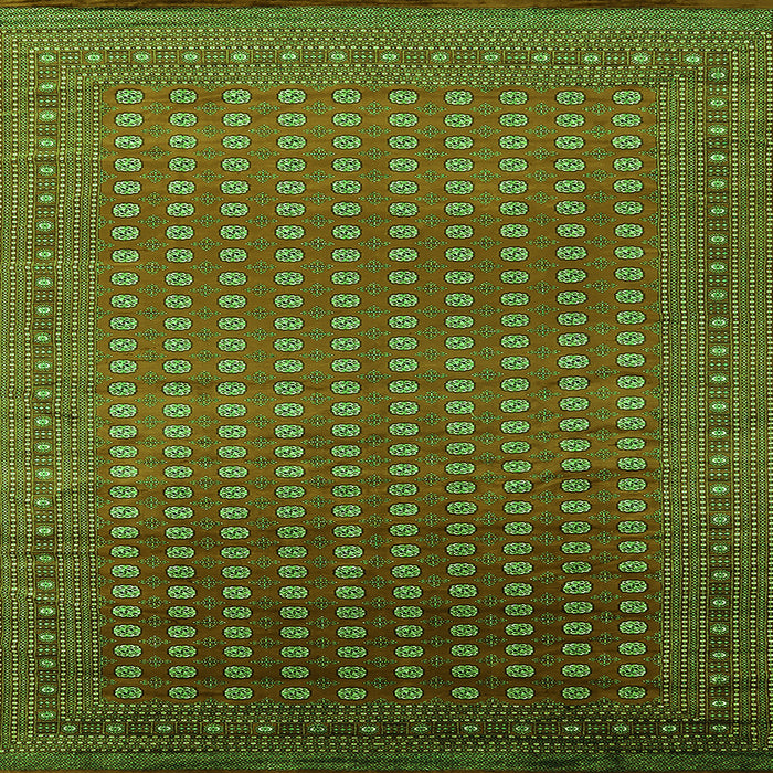 Square Oriental Green Industrial Rug, urb1982grn