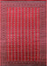 Machine Washable Industrial Modern Red Rug, wshurb1982