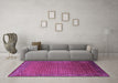 Machine Washable Oriental Purple Industrial Area Rugs in a Living Room, wshurb1982pur