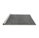 Sideview of Machine Washable Oriental Gray Industrial Rug, wshurb1982gry