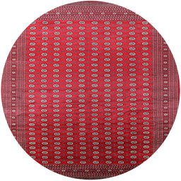 Round Machine Washable Industrial Modern Red Rug, wshurb1982