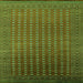 Square Machine Washable Oriental Green Industrial Area Rugs, wshurb1982grn