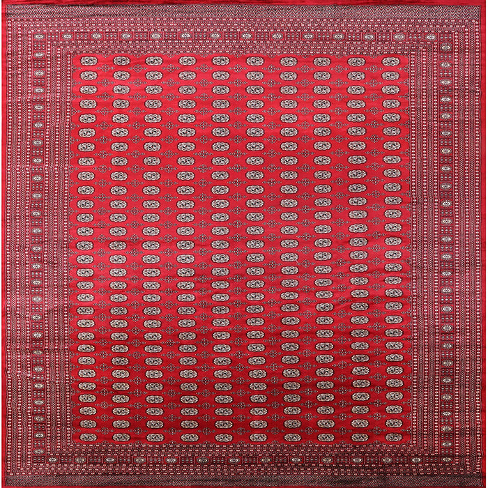 Square Machine Washable Industrial Modern Red Rug, wshurb1982