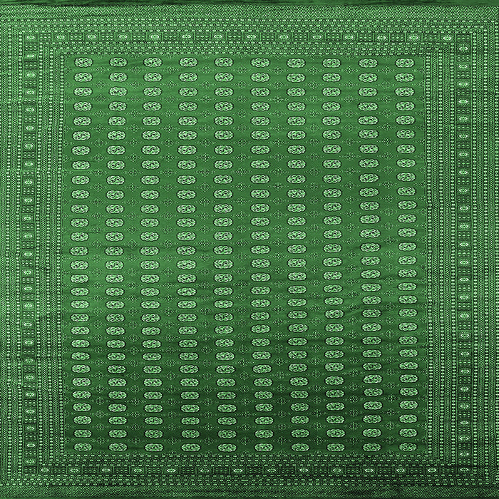 Square Machine Washable Oriental Emerald Green Industrial Area Rugs, wshurb1982emgrn
