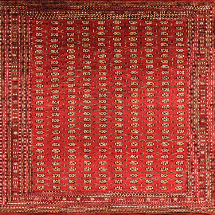 Square Machine Washable Oriental Orange Industrial Area Rugs, wshurb1982org