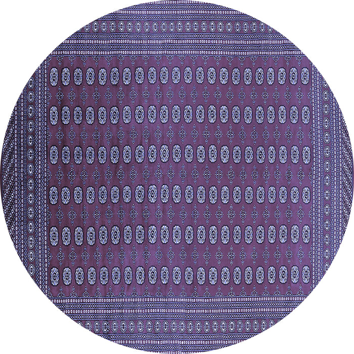 Round Oriental Blue Industrial Rug, urb1983blu