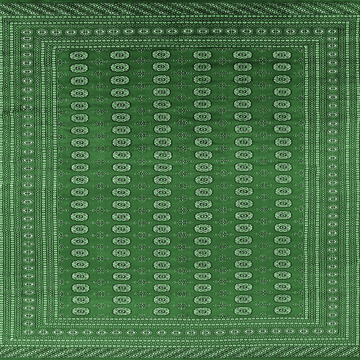 Square Oriental Emerald Green Industrial Rug, urb1983emgrn