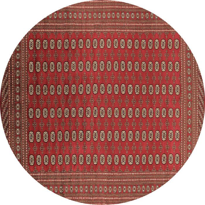 Round Machine Washable Oriental Brown Industrial Rug, wshurb1983brn