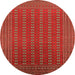 Round Oriental Orange Industrial Rug, urb1983org