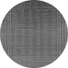 Round Machine Washable Oriental Gray Industrial Rug, wshurb1983gry