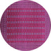 Round Oriental Purple Industrial Rug, urb1983pur