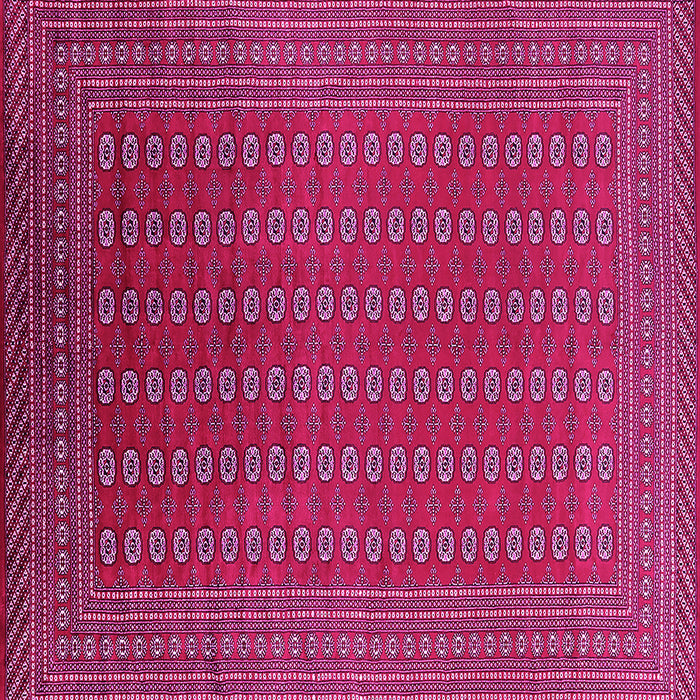 Square Machine Washable Oriental Pink Industrial Rug, wshurb1983pnk