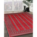 Machine Washable Industrial Modern Red Rug in a Family Room, wshurb1984