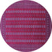 Round Oriental Purple Industrial Rug, urb1984pur