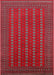 Machine Washable Industrial Modern Red Rug, wshurb1984