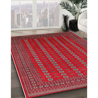 Mid-Century Modern Red Oriental Rug, urb1984